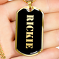 Rickie v2 - 18k Gold Finished Luxury Dog Tag Necklace