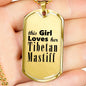 Tibetan Mastiff - 18k Gold Finished Luxury Dog Tag Necklace