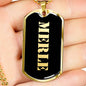 Merle v2 - 18k Gold Finished Luxury Dog Tag Necklace