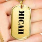 Micah - 18k Gold Finished Luxury Dog Tag Necklace