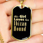 Ibizan Hound v2 - 18k Gold Finished Luxury Dog Tag Necklace