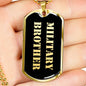 Military Brother v2 - 18k Gold Finished Luxury Dog Tag Necklace