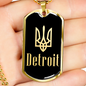Detroit v2 - 18k Gold Finished Luxury Dog Tag Necklace