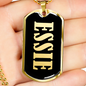 Essie v02 - 18k Gold Finished Luxury Dog Tag Necklace