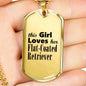 Flat-Coated Retriever - 18k Gold Finished Luxury Dog Tag Necklace