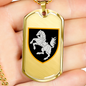 1st Tank Brigade (Ukraine) - 18k Gold Finished Luxury Dog Tag Necklace
