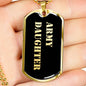 Army Daughter v2 - 18k Gold Finished Luxury Dog Tag Necklace