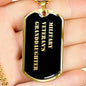 Military Veteran's Granddaughter v2 - 18k Gold Finished Luxury Dog Tag Necklace