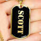 Scott v2 - 18k Gold Finished Luxury Dog Tag Necklace
