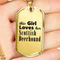 Scottish Deerhound - 18k Gold Finished Luxury Dog Tag Necklace