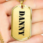 Danny - 18k Gold Finished Luxury Dog Tag Necklace