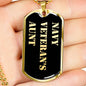 Navy Veteran's Aunt v2 - 18k Gold Finished Luxury Dog Tag Necklace