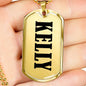 Kelly v01 - 18k Gold Finished Luxury Dog Tag Necklace