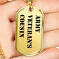 Army Veteran's Cousin - 18k Gold Finished Luxury Dog Tag Necklace