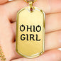 Ohio Girl - 18k Gold Finished Luxury Dog Tag Necklace
