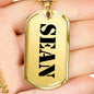 Sean - 18k Gold Finished Luxury Dog Tag Necklace