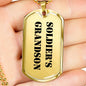 Soldier's Grandson - 18k Gold Finished Luxury Dog Tag Necklace