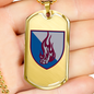 45th Air Assault Brigade (Ukraine) - 18k Gold Finished Luxury Dog Tag Necklace