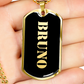Bruno v2 - 18k Gold Finished Luxury Dog Tag Necklace