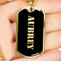 Aubrey v2 - 18k Gold Finished Luxury Dog Tag Necklace
