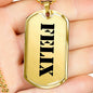 Felix - 18k Gold Finished Luxury Dog Tag Necklace