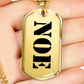Noe - 18k Gold Finished Luxury Dog Tag Necklace