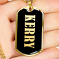 Kerry v02 - 18k Gold Finished Luxury Dog Tag Necklace