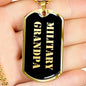 Military Grandpa v2 - 18k Gold Finished Luxury Dog Tag Necklace