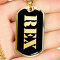 Rex v2 - 18k Gold Finished Luxury Dog Tag Necklace