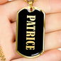 Patrice v02 - 18k Gold Finished Luxury Dog Tag Necklace