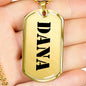 Dana - 18k Gold Finished Luxury Dog Tag Necklace