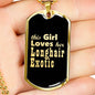 Longhair Exotic v2 - 18k Gold Finished Luxury Dog Tag Necklace