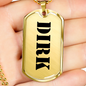 Dirk - 18k Gold Finished Luxury Dog Tag Necklace