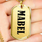 Mabel v01 - 18k Gold Finished Luxury Dog Tag Necklace
