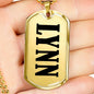 Lynn v01 - 18k Gold Finished Luxury Dog Tag Necklace