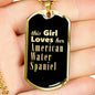 American Water Spaniel v2 - 18k Gold Finished Luxury Dog Tag Necklace