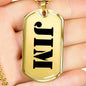 Jim - 18k Gold Finished Luxury Dog Tag Necklace