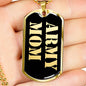 Army Mom v2 - 18k Gold Finished Luxury Dog Tag Necklace