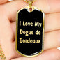 Love My Dogue de Bordeaux v5 - 18k Gold Finished Luxury Dog Tag Necklace