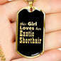 Exotic Shorthair v2 - 18k Gold Finished Luxury Dog Tag Necklace