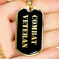Combat Veteran v2 - 18k Gold Finished Luxury Dog Tag Necklace