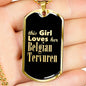 Belgian Tervuren v2 - 18k Gold Finished Luxury Dog Tag Necklace