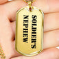 Soldier's Nephew - 18k Gold Finished Luxury Dog Tag Necklace