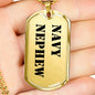 Navy Nephew - 18k Gold Finished Luxury Dog Tag Necklace