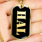 Hal v2 - 18k Gold Finished Luxury Dog Tag Necklace