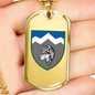 8th Mountain Assault Battalion (Ukraine) - 18k Gold Finished Luxury Dog Tag Necklace