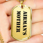 Airman's Mother - 18k Gold Finished Luxury Dog Tag Necklace