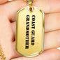 Coast Guard Grandmother - 18k Gold Finished Luxury Dog Tag Necklace
