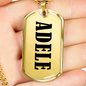 Adele v01 - 18k Gold Finished Luxury Dog Tag Necklace
