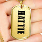 Hattie v01 - 18k Gold Finished Luxury Dog Tag Necklace